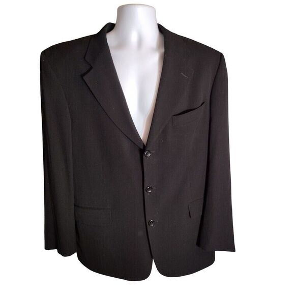 HUGO BOSS Men's sz 42 Black Silk/Virgin Wool Sport Coat‎ Blazer